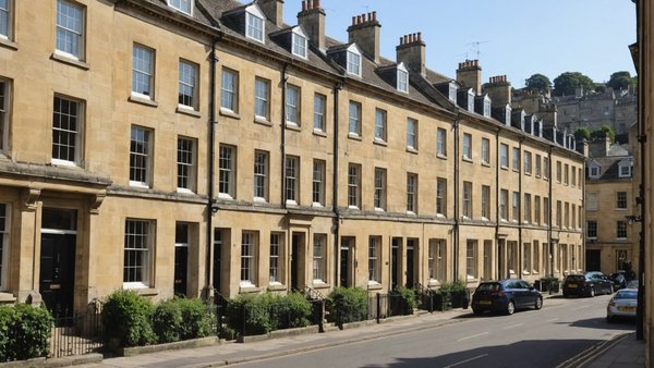 How does the presence of a conservation area influence property prices in Bath?